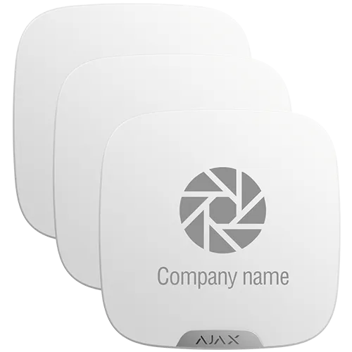 Cubiertas Sirena Ajax 10XAJ-BRANDPLATES-W Personalizables