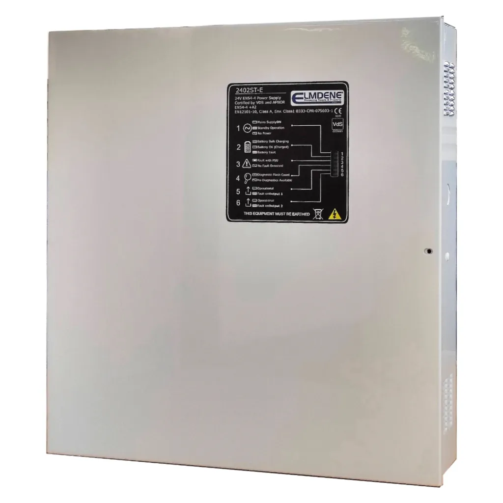 Fuente Alimentación 24V 2A Batería 17Ah EN54-4 ELMDENE 2402ST-E