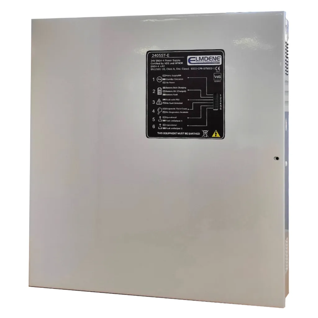 Fuente Alimentación 24V 5A ELMDENE 2405ST-E Certificada EN54-4
