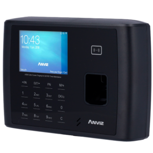 Control de presencia - Anviz - Huella + Tarjeta + PIN/Teclado + Bluetooth - WiFi + IP/Ethernet + RS-485 + USB