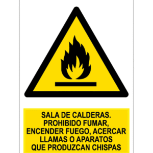 Señal / Cartel de Sala de Calderas