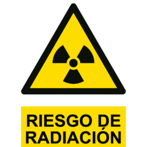 Señal / Cartel de Riesgo de radiación