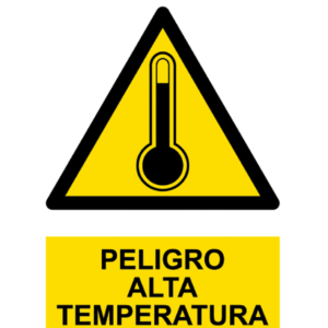Señal / Cartel de Peligro. Alta temperatura
