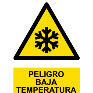 Señal / Cartel de Peligro. Baja temperatura