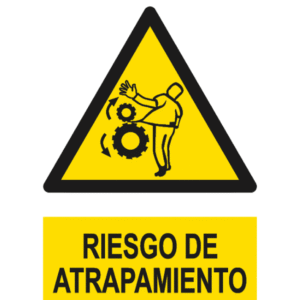 Señal / Cartel de Riesgo de atrapamiento