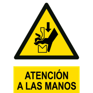 Señal / Cartel de Atención a las manos