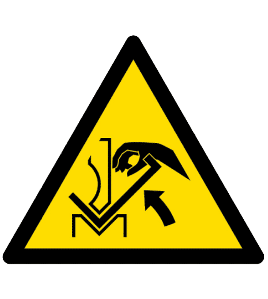 Señal / Cartel de Peligro en las operaciones de plegado - Imagen 2