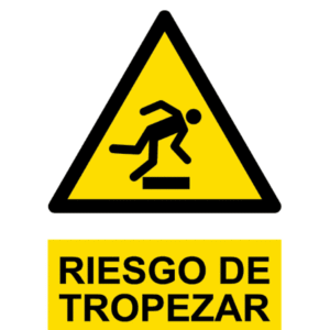 Señal / Cartel de Riesgo de tropezar
