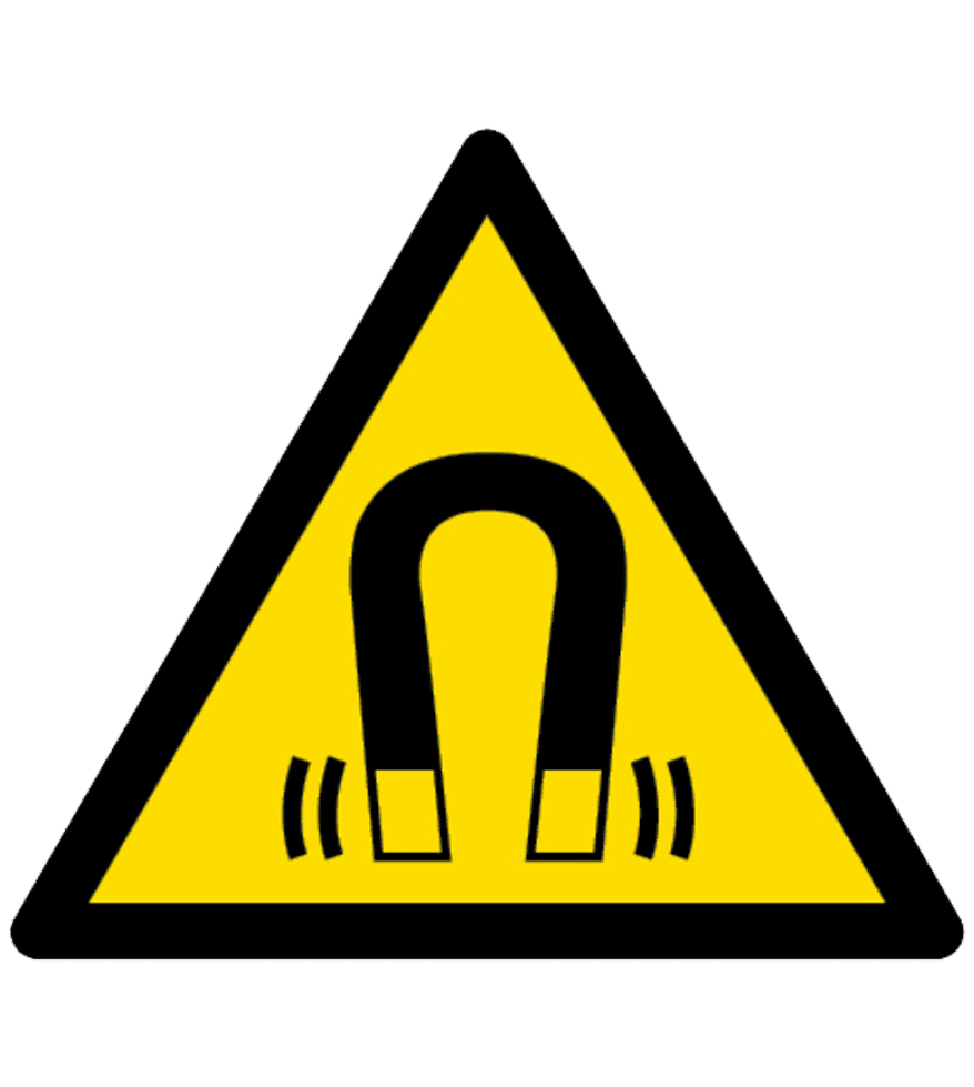 Señal / Cartel de Peligro. Campo magnético intenso - Imagen 2