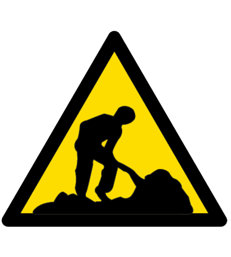 Señal / Cartel de Peligro. Zona de obras - Imagen 2