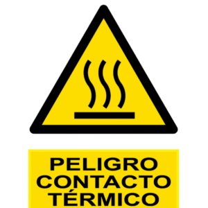 Señal / Cartel de Peligro. Contacto térmico