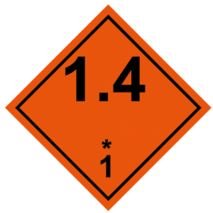 Señal de Riesgo de explosión. División 1.4