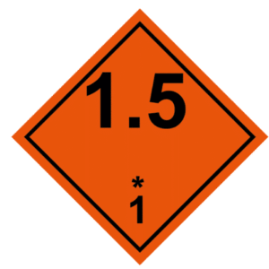 Señal de Riesgo de explosión. División 1.5