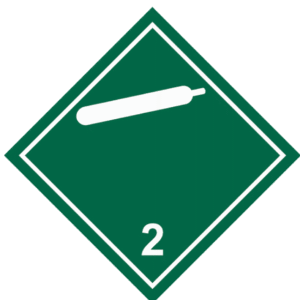 Señal de Gas no inflamable no tóxico. División 2.2. Blanca