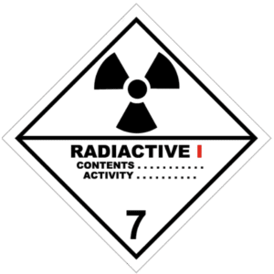 Señal de Materias radiactiva. Categoría I