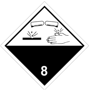 Señal de Materias corrosivas