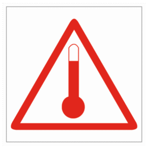 Señal de Materias transportadas en caliente