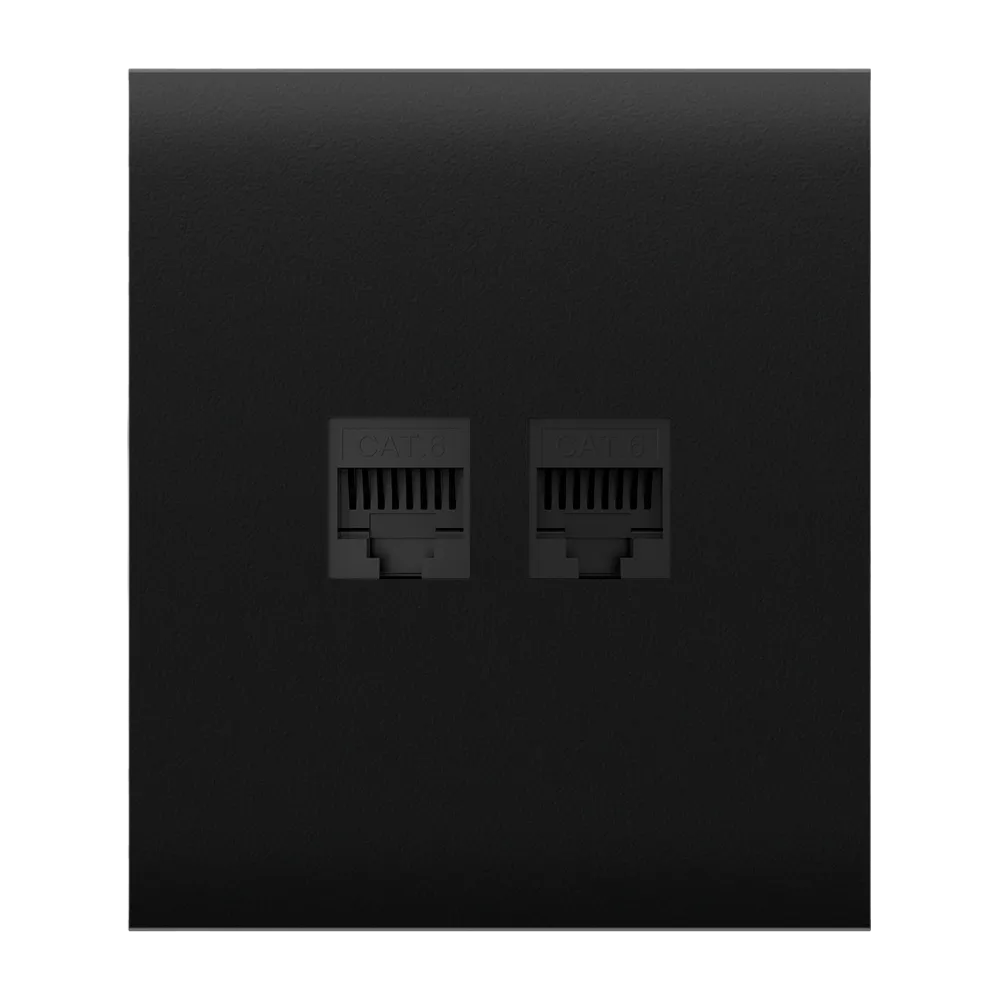 Tapa Embellecedor Negro AJ-CENTERCOVER-LAN-B para Ethernet