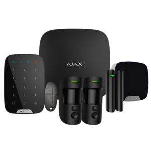 AJAX - AJ-HUB2KIT4G-DP-PRO-B - Kit profesional Jeweller negro con teclado con sirena con cámara app
