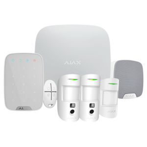 AJAX - AJ-HUB2KIT4G-MP-PHOD-W - Kit profesional Jeweller blanco con teclado con sirena con cámara app