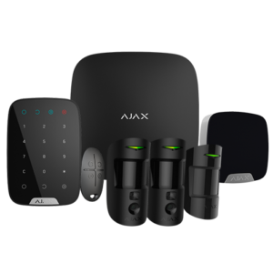 AJAX - AJ-HUB2KIT4G-MP-PRO-B - Kit profesional Jeweller negro con teclado con sirena con cámara app