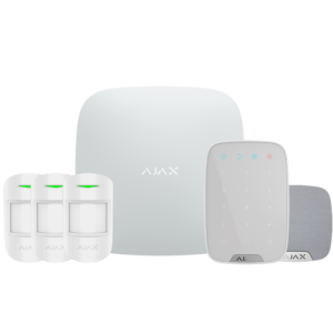 AJAX - AJ-HUBKIT-RENOVE1-W - Kit profesional Jeweller blanco con teclado con sirena con cámara app