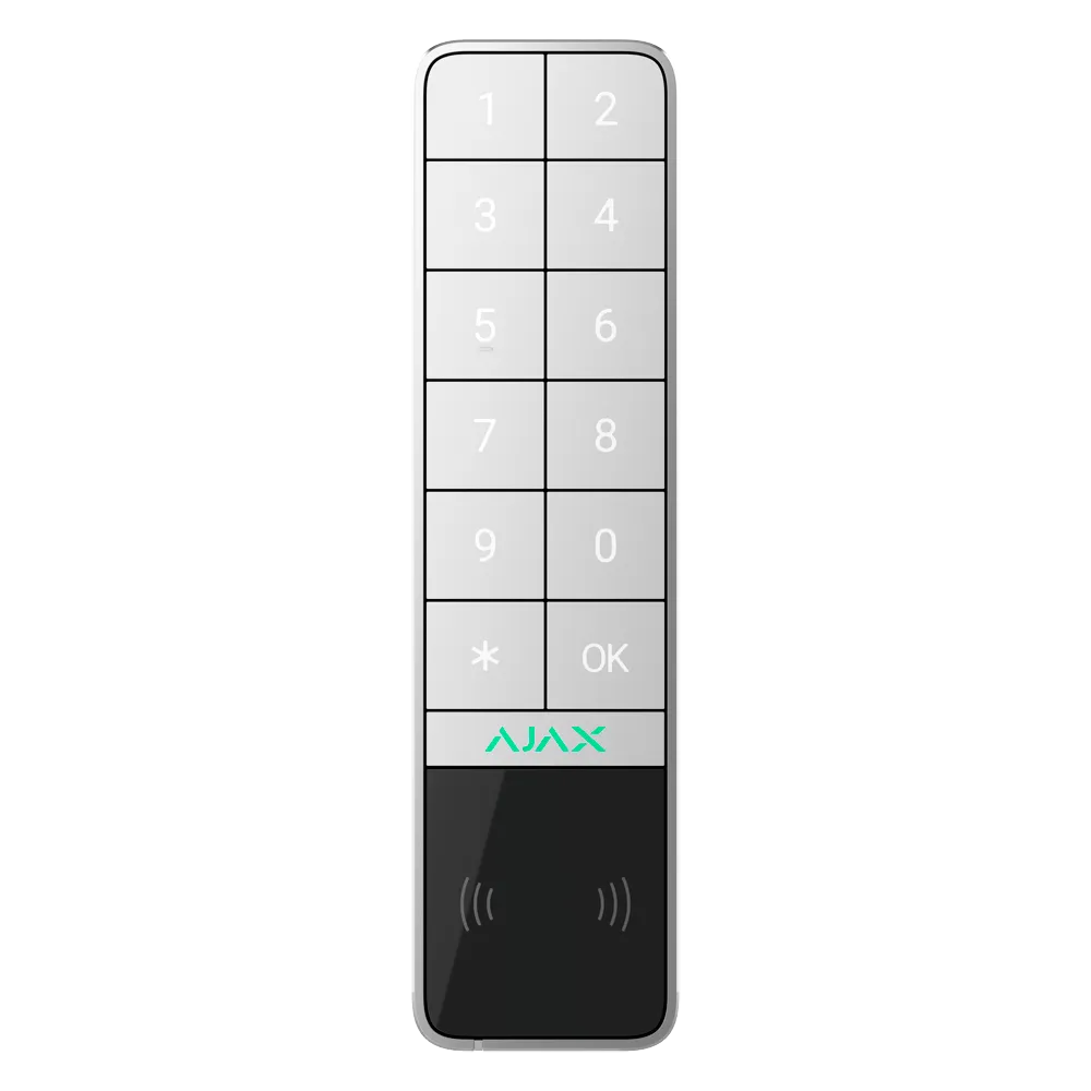 AJAX KeyPad Outdoor Jeweller AJ-KEYPADOUTDOOR-W RFID Blanco
