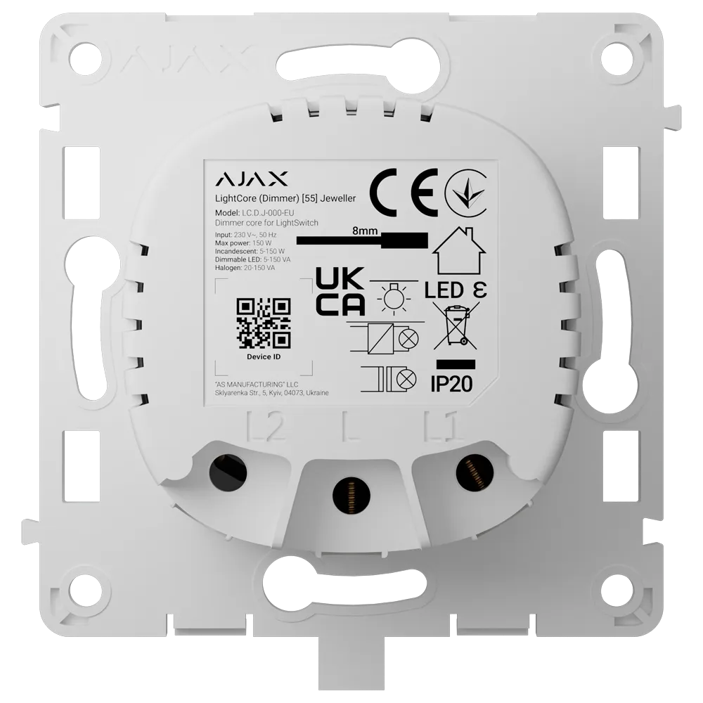 AJAX AJ-LIGHTCORE-DIMMER Regulador Inteligente Jeweller