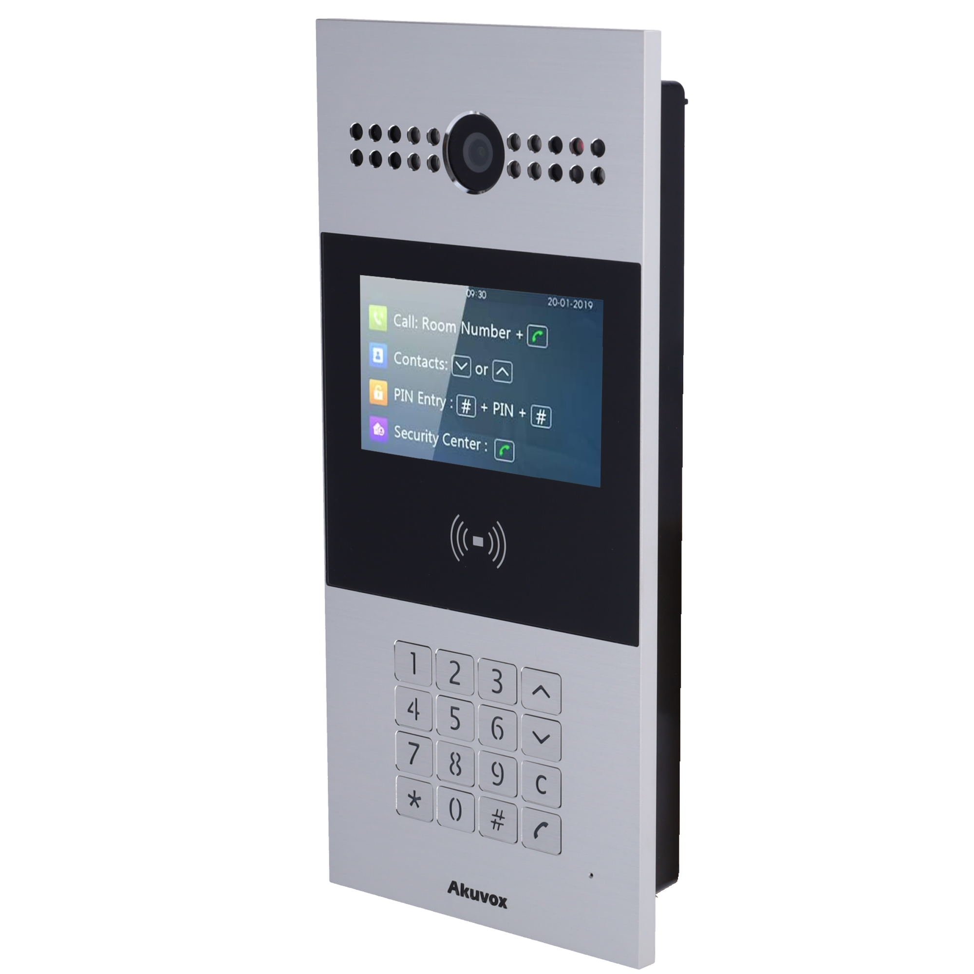 Placa videoportero - IP - empotrar / superficie - Akuvox - Cámara 2 Mpx - sin WiFi, PoE - IP65 - Acceso MIFARE/EM/PIN - Ref. AK-R28A