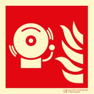 Señal / Cartel de Avisador Sonoro luminiscente. Clase B.