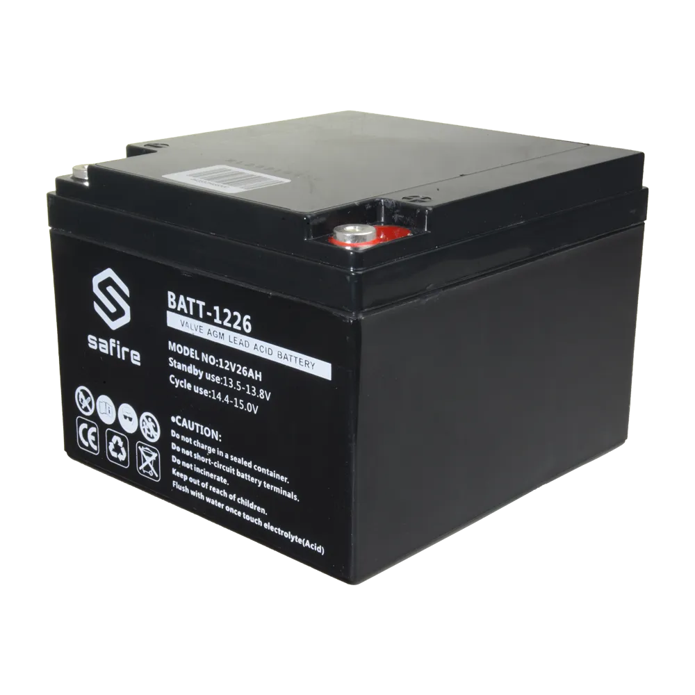 Batería BATT-1226 12V 26Ah AGM para Centrales de Incendio