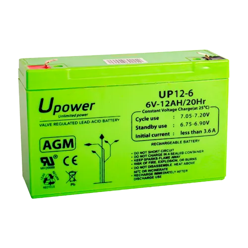 Batería Recargable 6V 12Ah BATT-6012-U para Centrales