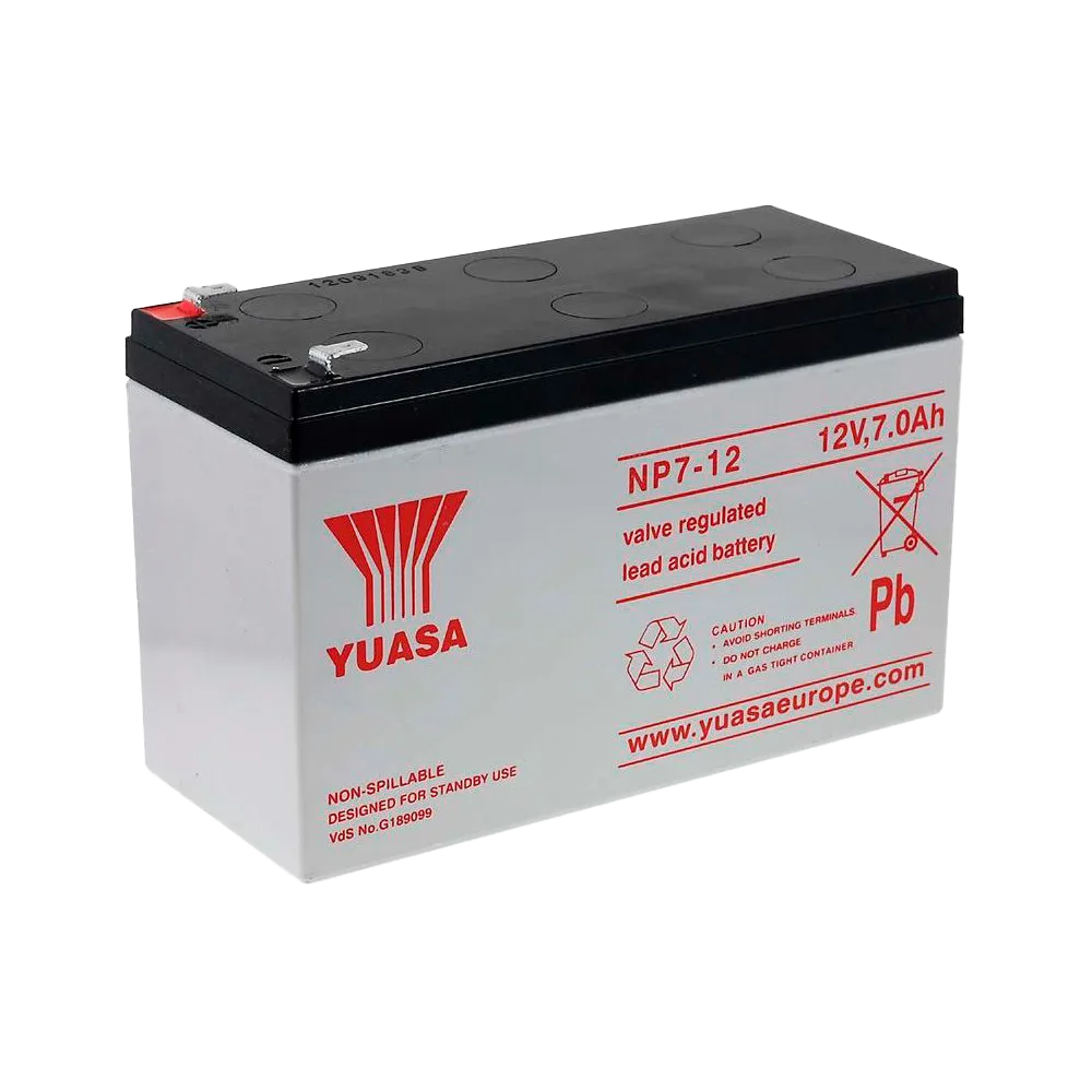 Batería BATT-NP7-12 12V 7Ah AGM para Centrales Incendio