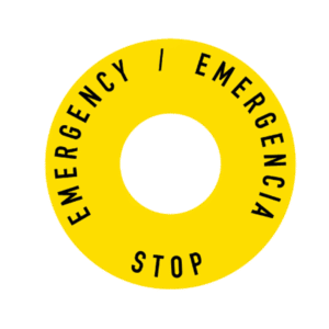 Señal de Botonera. Stop Emergency / Emergencia