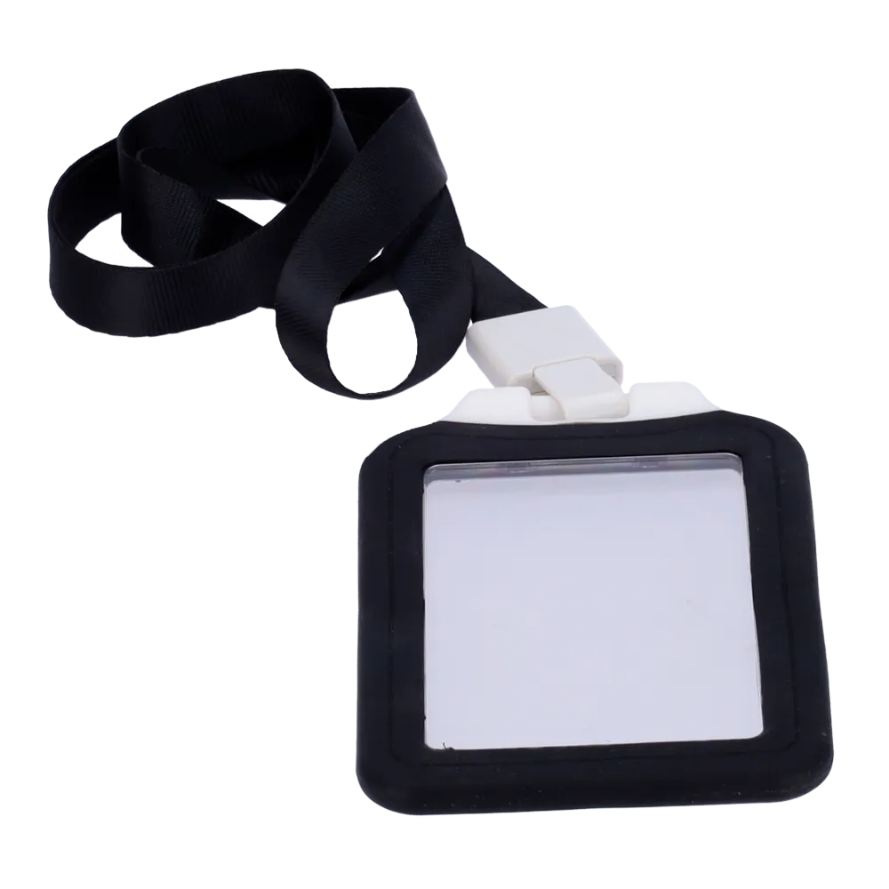 Llavero Portacredenciales CARD-HOLDER-V-BLACK Negro Vertical