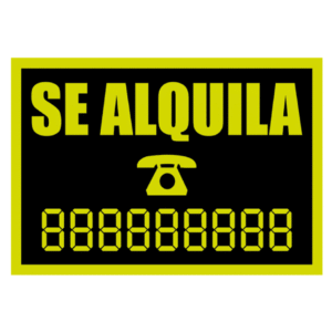 Señal / Cartel de Se alquila