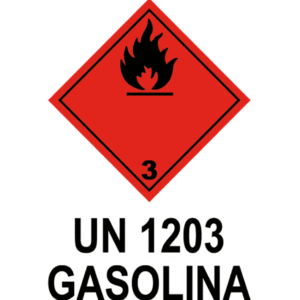 Señal / Cartel de UN 1203 Gasolina