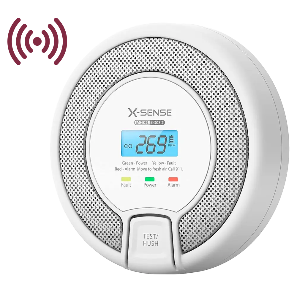 Detector CO Interconectable X-Sense CO03D-W RF 868 MHz