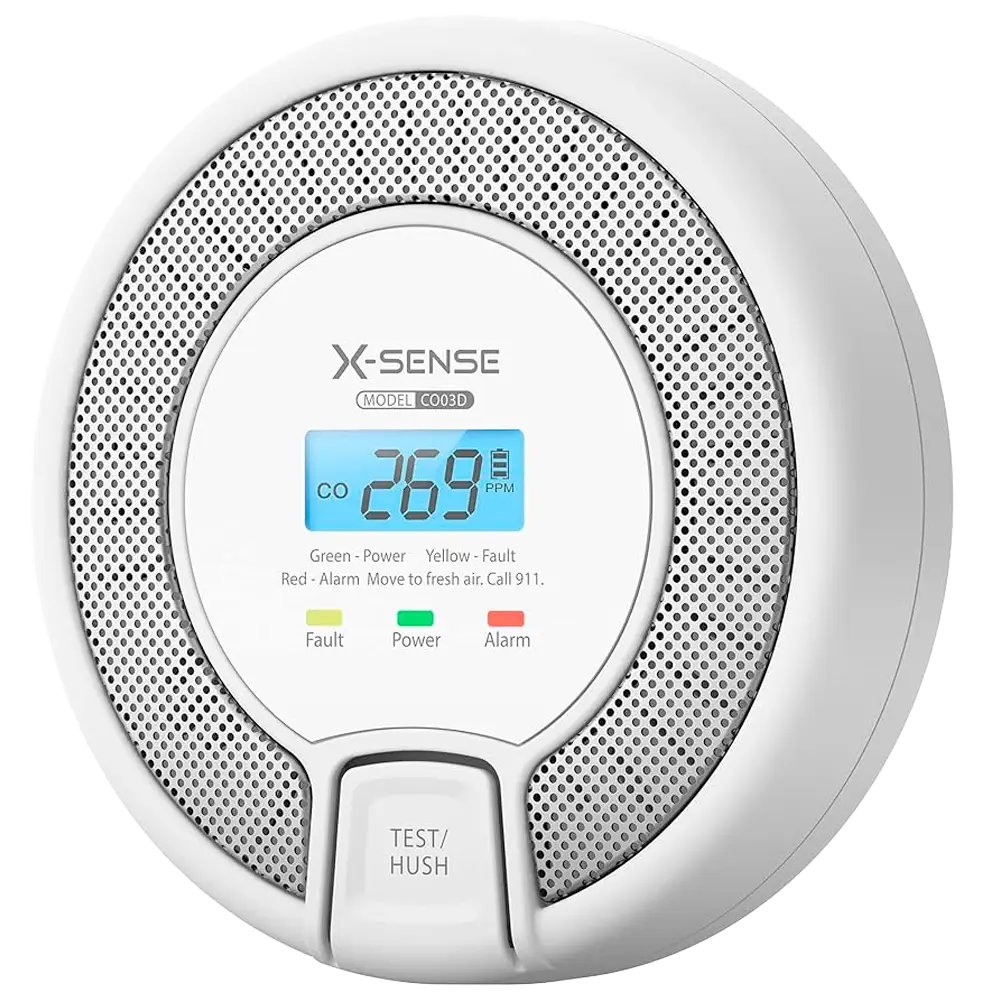 Detector CO X-Sense CO03D con Pantalla LCD y Batería AA