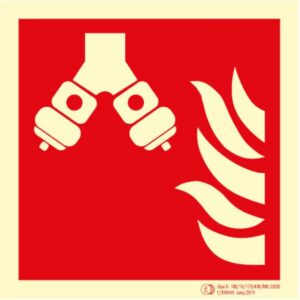 Señal / Cartel de Columna Seca luminiscente. Clase B.