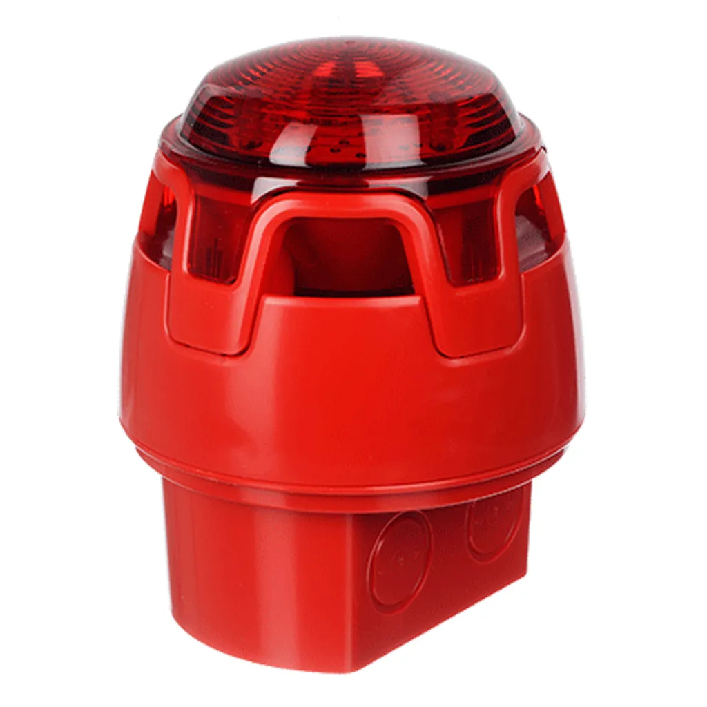 Sirena Flash Convencional Techo Rojo CWSS-RR-W5 Notifier