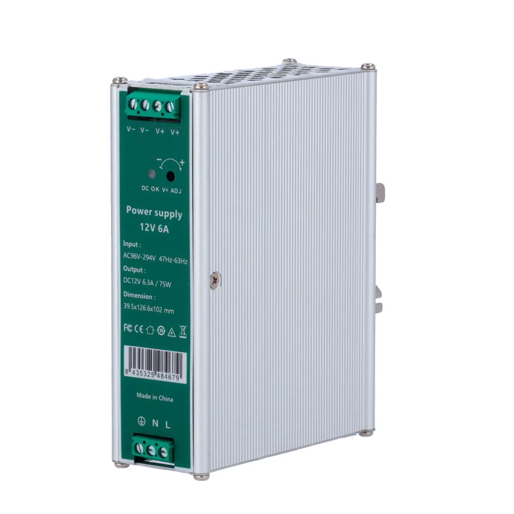 DC12V6A-DIN Fuente Conmutada 12V 75W Carril DIN