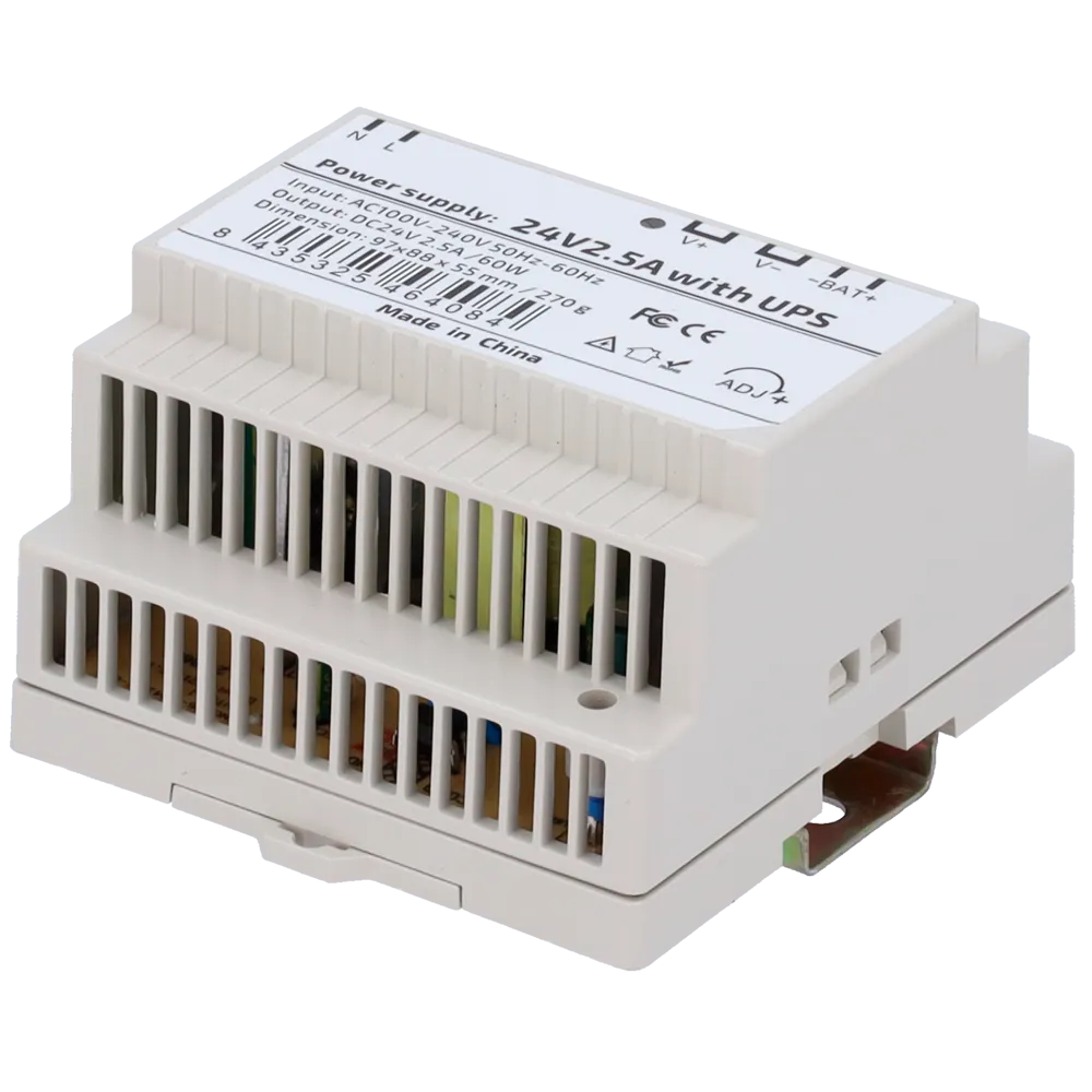 DC24V2A5-DIN-UPS-P Fuente 24V 60W con UPS carril DIN