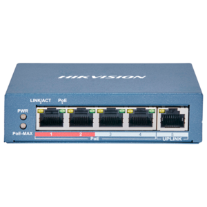 HIKVISION - DS-3E0105P-E(B) - Switch 4P Gigabit PoE No gestionable
