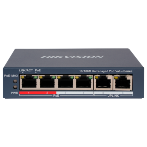 HIKVISION - DS-3E0106P-E/M(B) - Switch 4P Gigabit PoE No gestionable