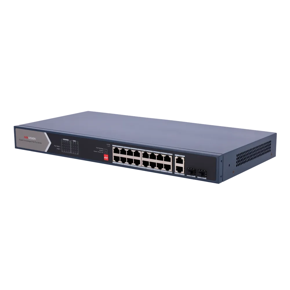 Switch PoE Gigabit 18 Puertos HIKVISION DS-3E0520HP-E