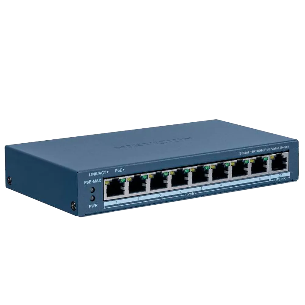 Switch Gigabit PoE DS-3E1309P-EI/M 8 Puertos Hikvision