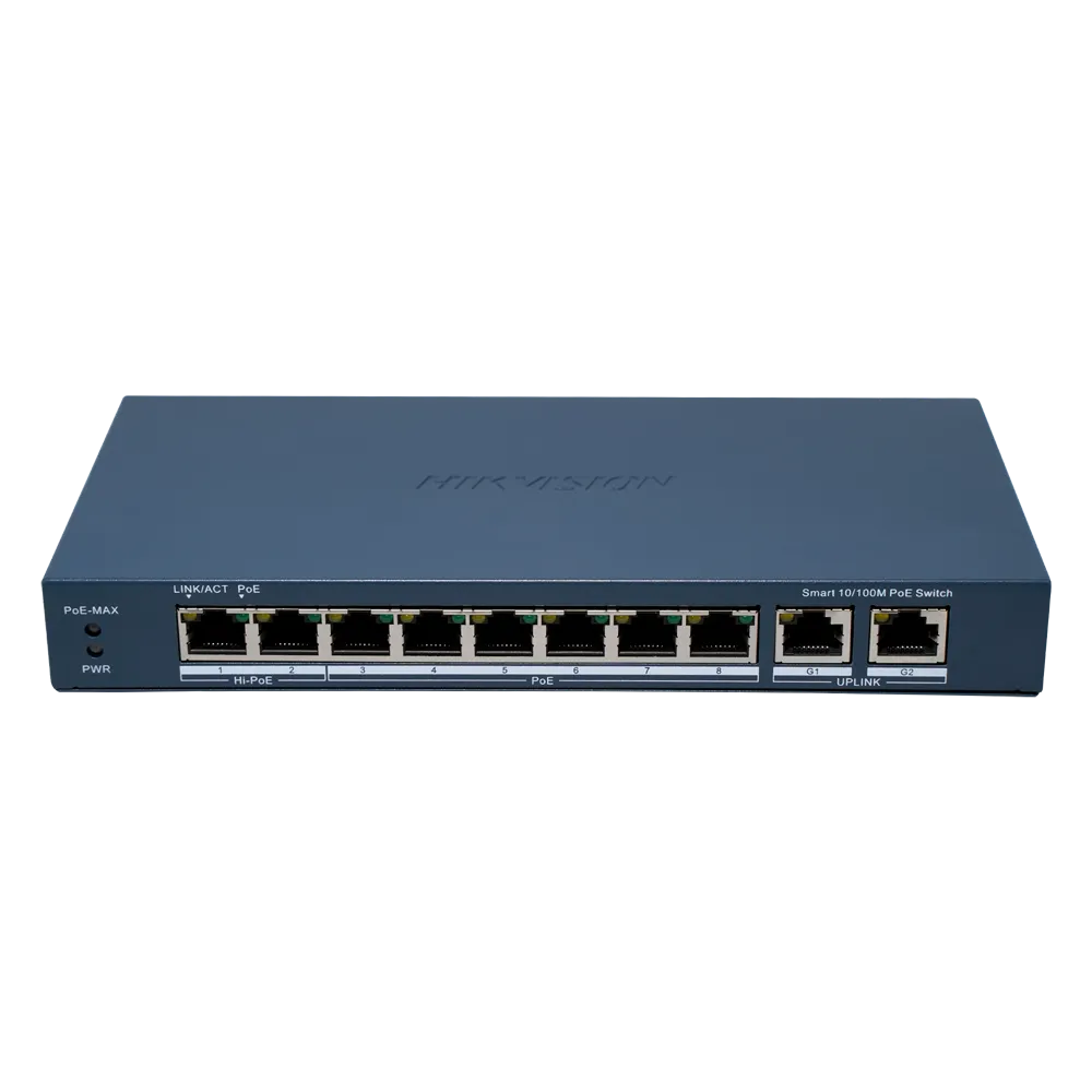 Switch Gigabit PoE 8 Puertos HIKVISION DS-3E1310HP-EI(B)