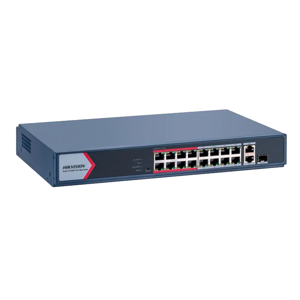 Switch PoE Gestionable HIKVISION DS-3E1318P-EI/M 16 Puertos