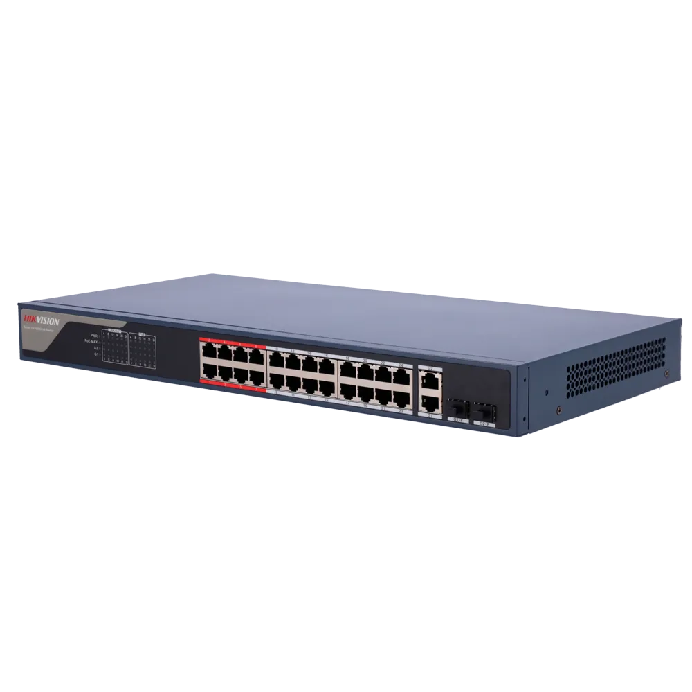 Switch Gigabit PoE 24 Puertos HIKVISION DS-3E1326P-EI(B)